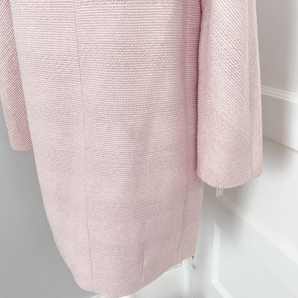 NWT Kate Spade Pink Tweed Dorothy Bow Coat Pearlpink Pea Coat Overcoat Small - Picture 6 of 12